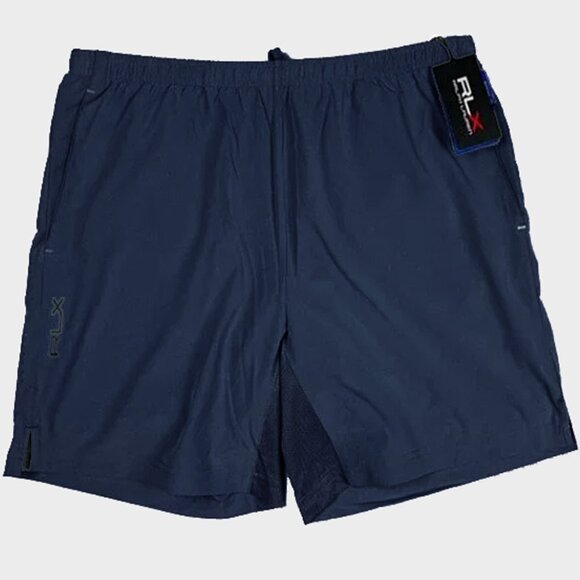 NEW $90 Ralph Lauren RLX Spyglass Running Athletic Shorts! Large Navy RLX Emblem - Picture 1 of 3